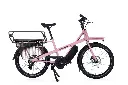 Vélo électrique Jean Fourche II rose avec coussin