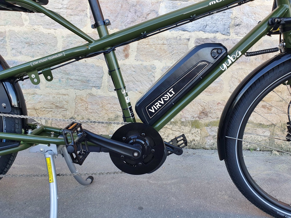 Vélo rallongé Mundo Virvolt - vue pédalier