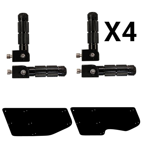 Accessoire - Le Petit Porteur LPP Longtail - Kit : 2 Paires Cale-Pieds Pliants / Protèges Roues